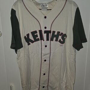 Men's Cream and Green Shirt